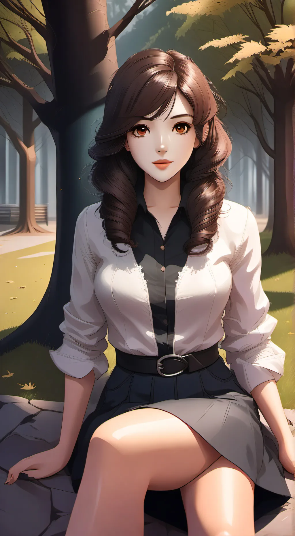 ai character: Picnic Girl  background