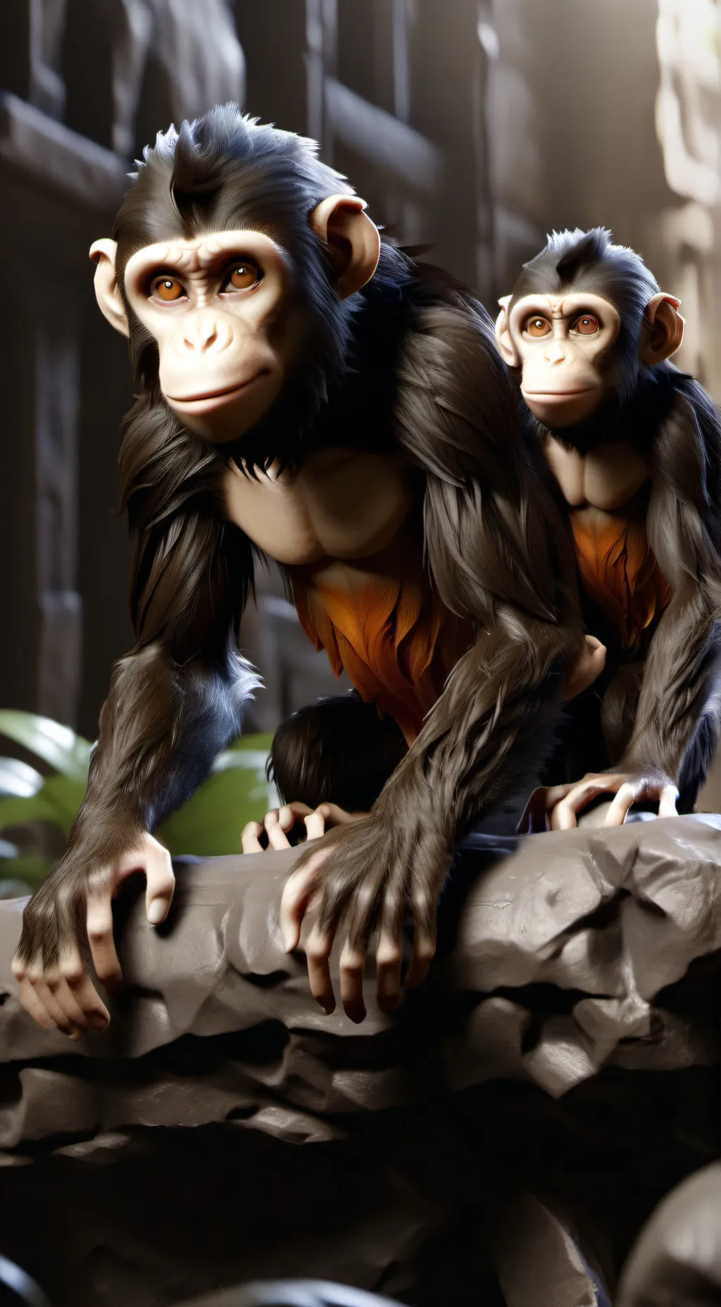 ai character: gorilla tag  background