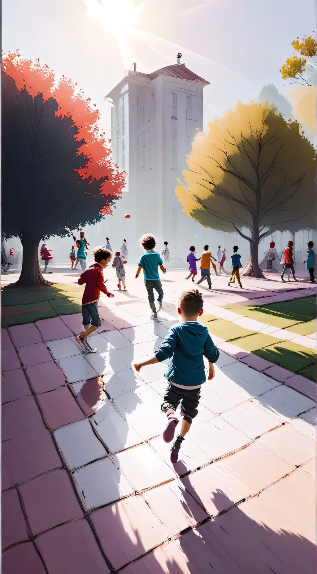 ai character: class 1A kids background