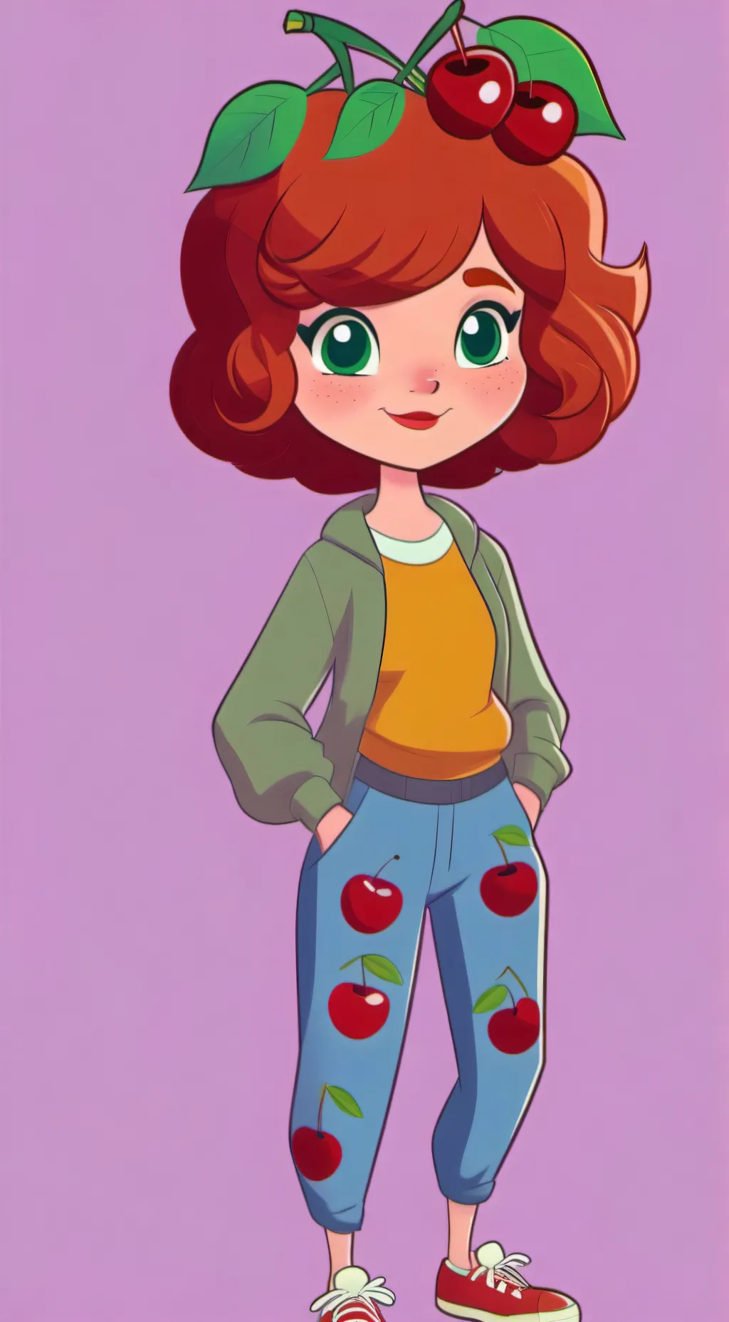 ai character: Cherry Pie background