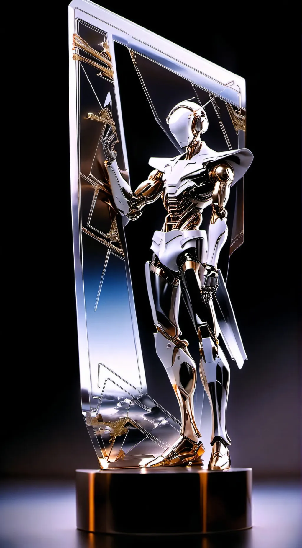 ai character: cyborg  background