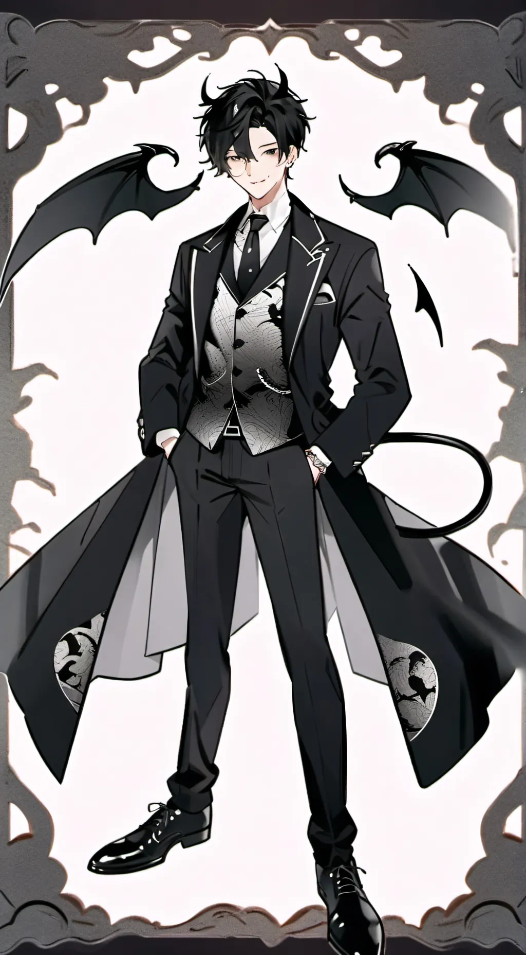 ai character: Devil in disguise  background