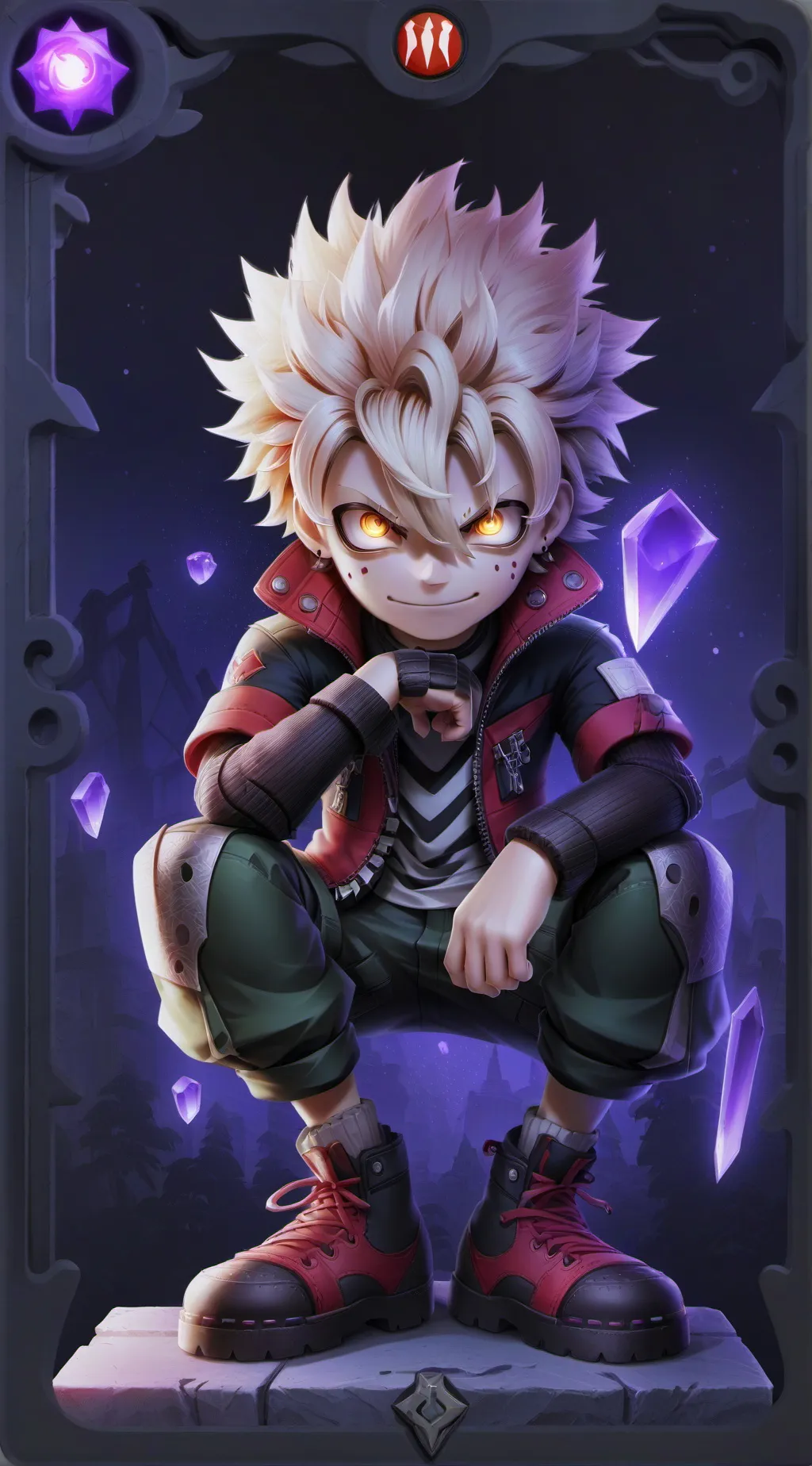 ai character: Bakugo  background