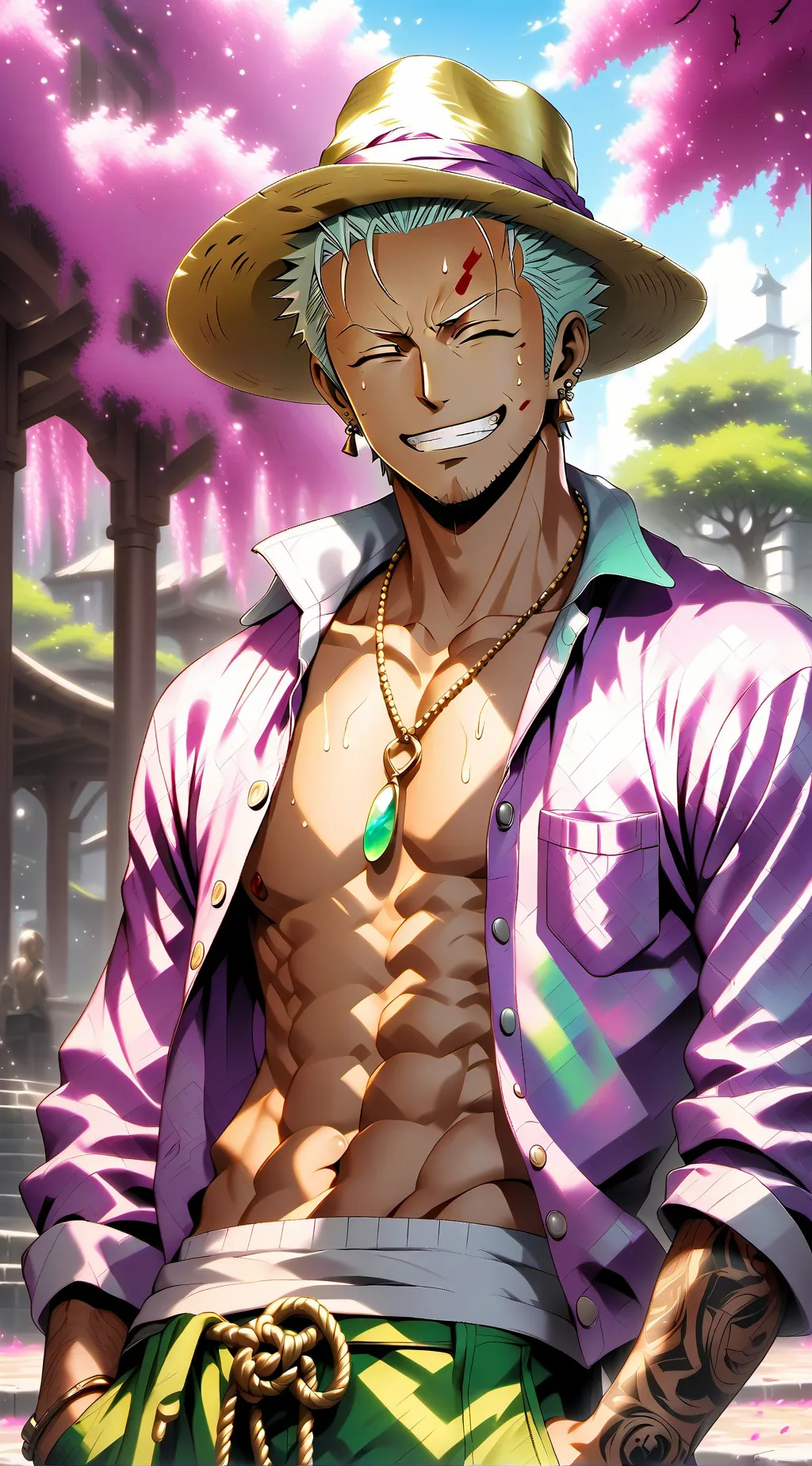 ai character: Roronoa  Zoro  background