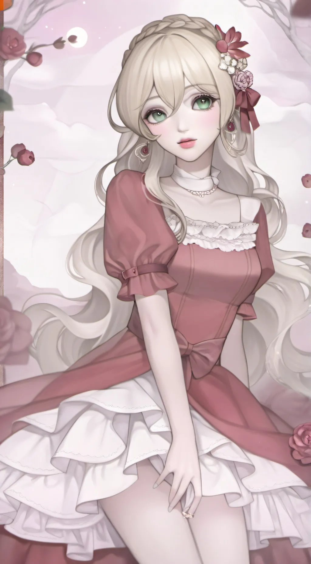 ai character: Kim🍁 background