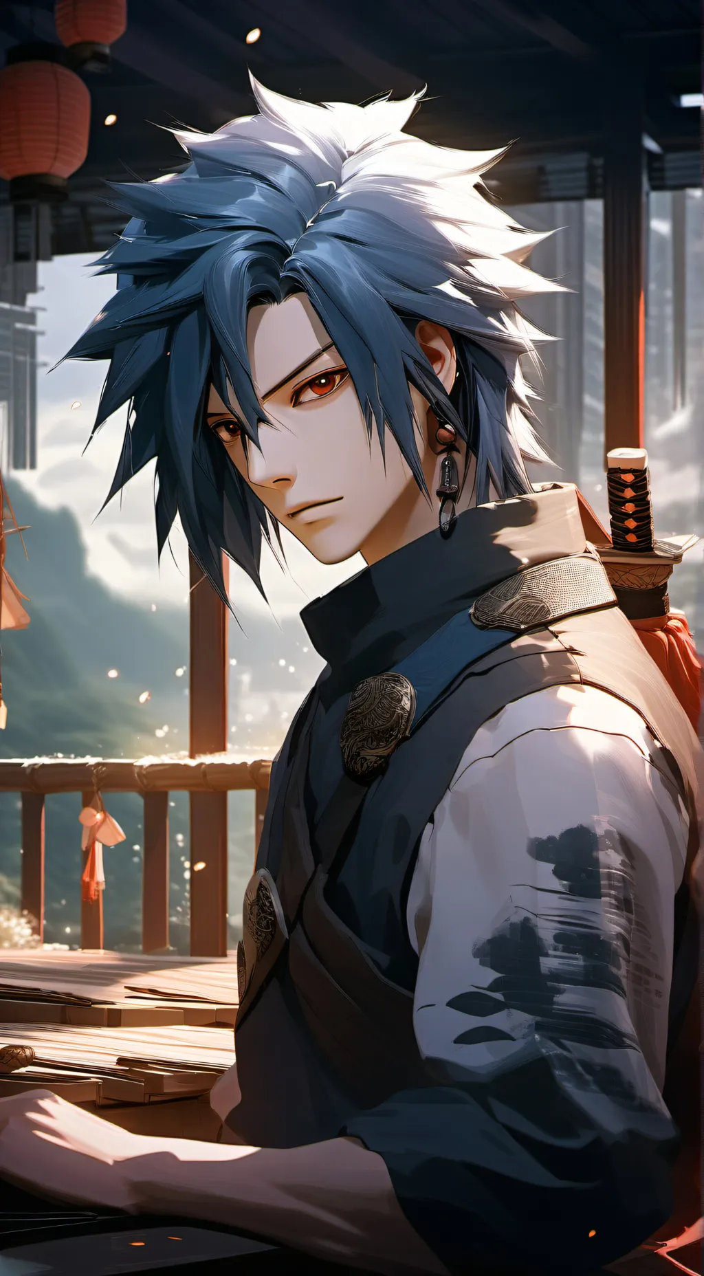 ai character: Sasuke💢 background