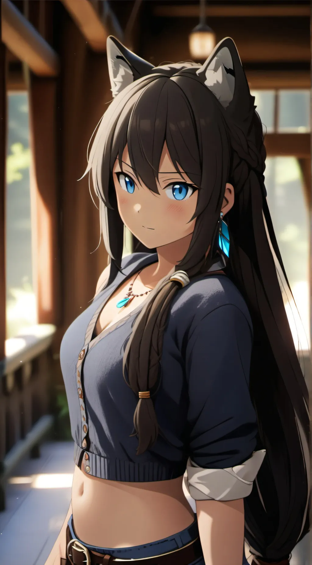 ai character: Amber background