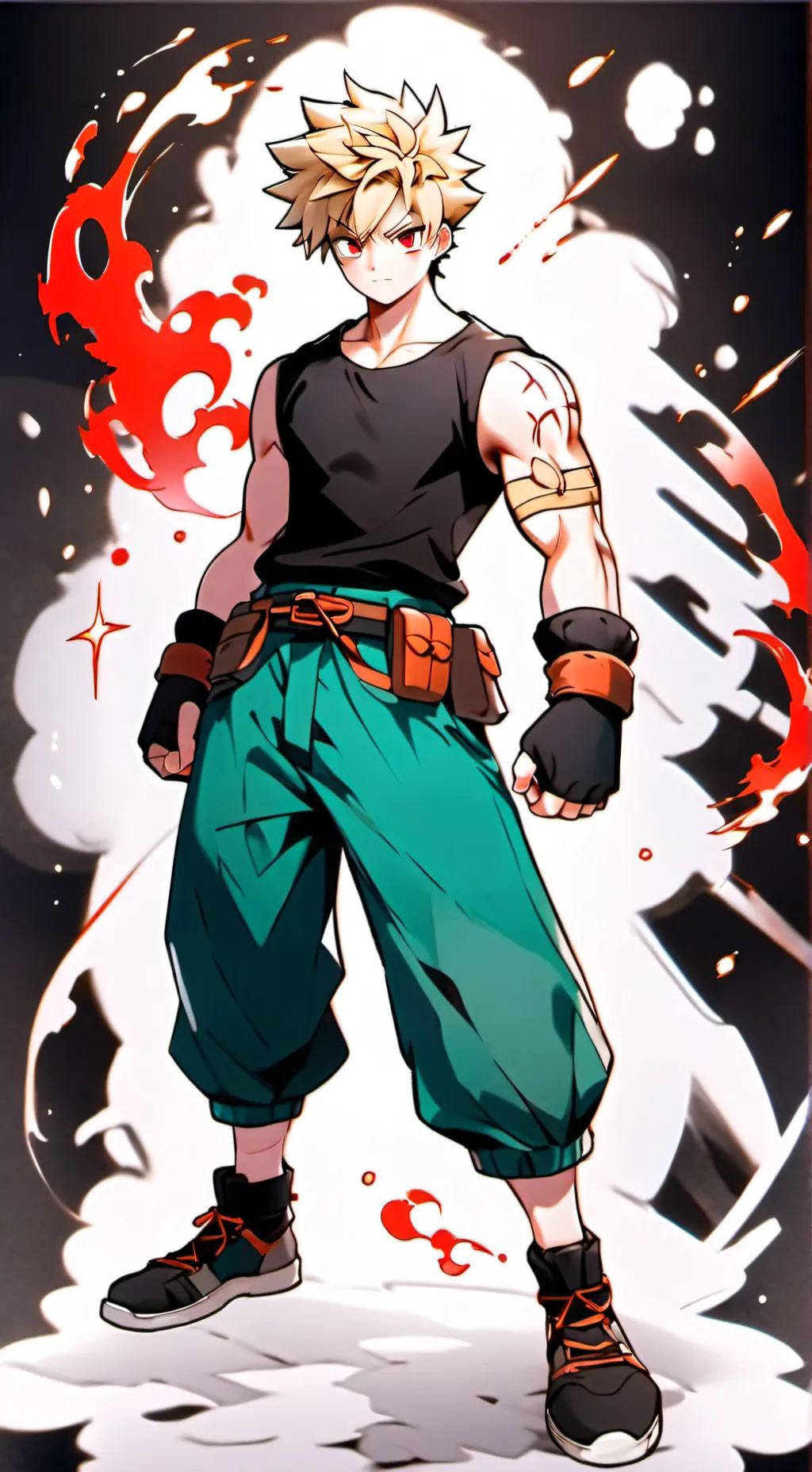ai character: Katsuki Bakugou  background