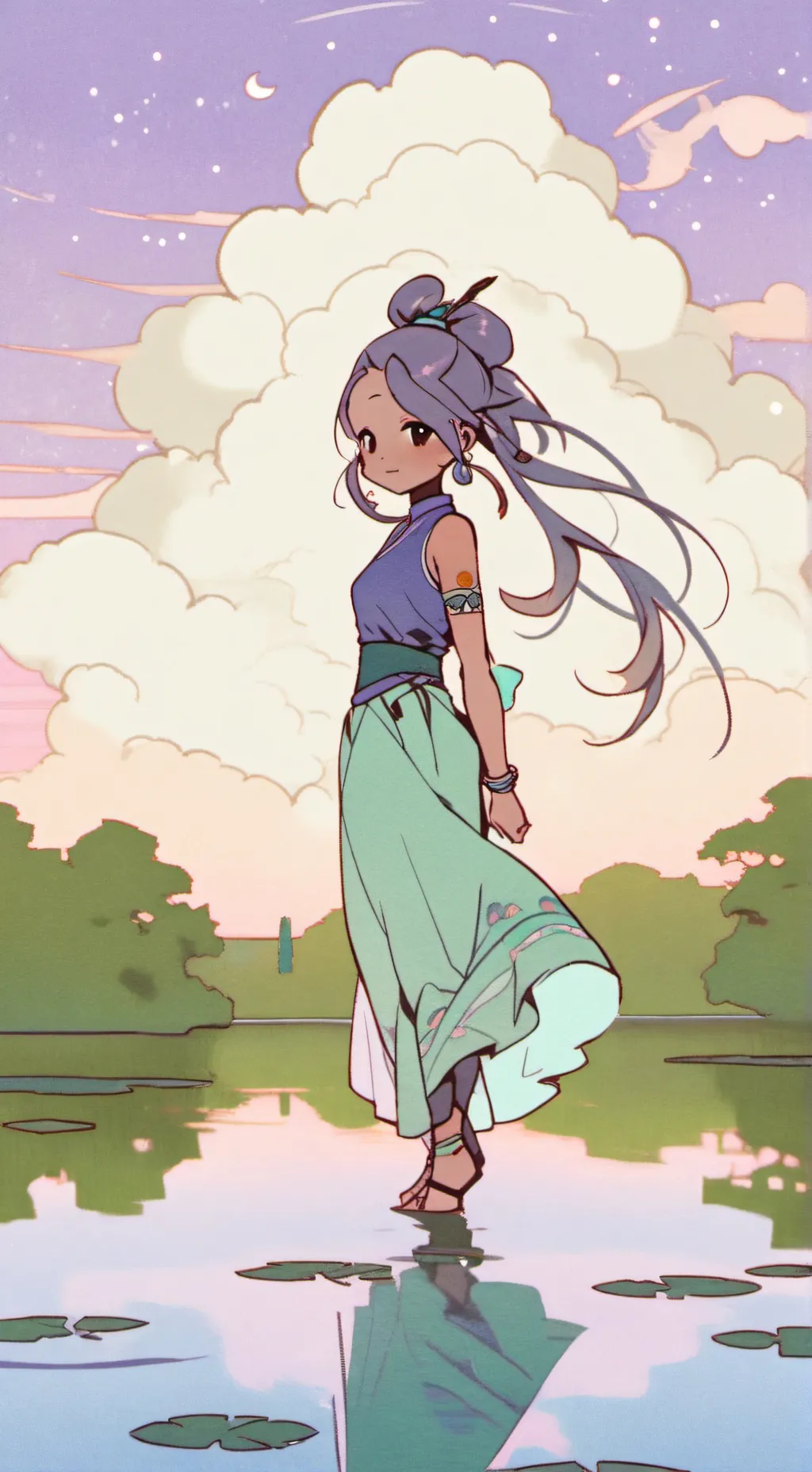ai character: Fluffy Mare background