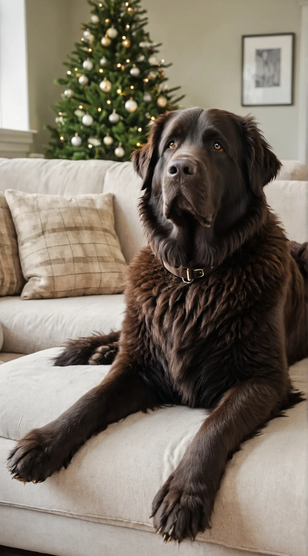 ai character: newfoundland dog  background
