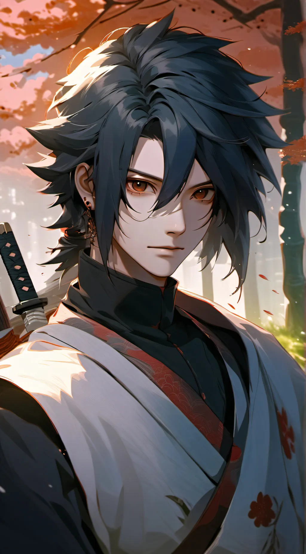 ai character: Sasuke🌸 background