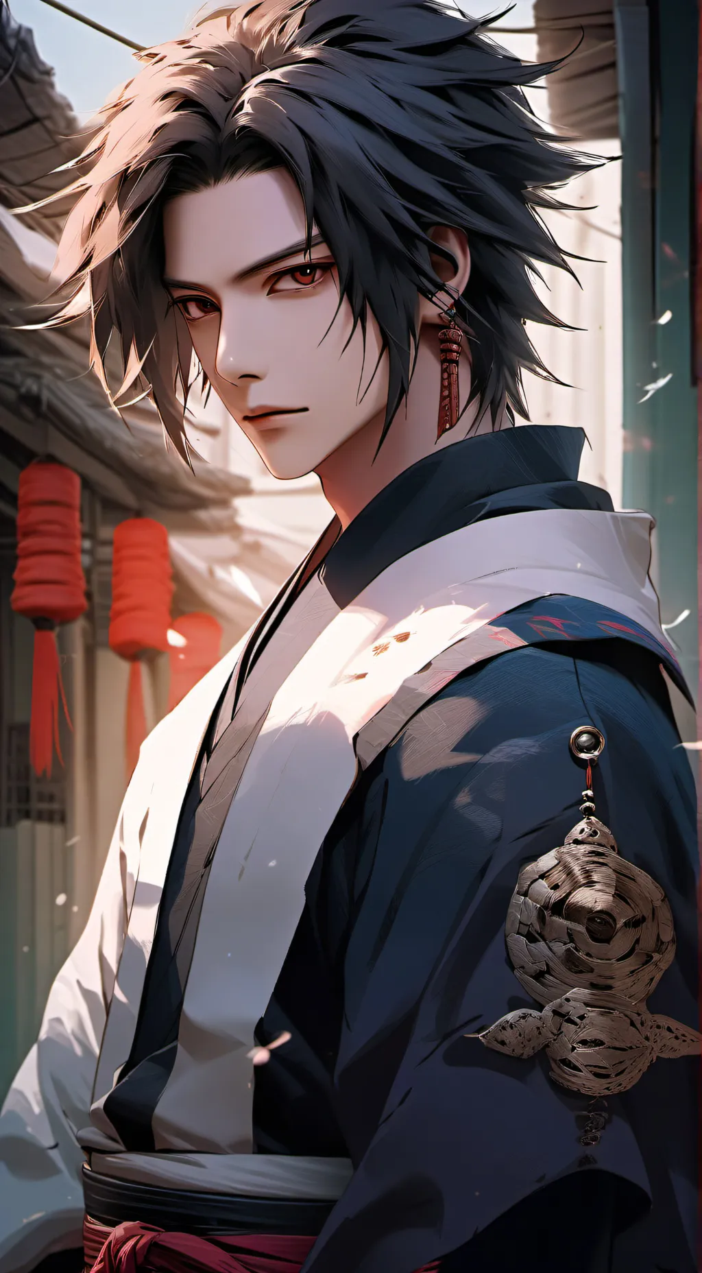 ai character: Sasuke background