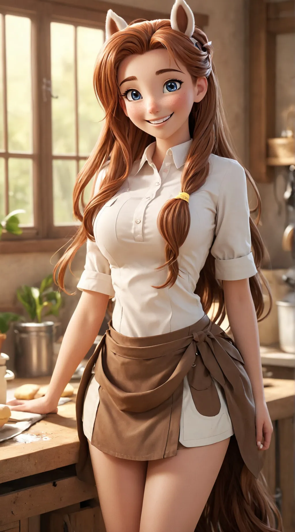 ai character: (Anth) Cream Heart background