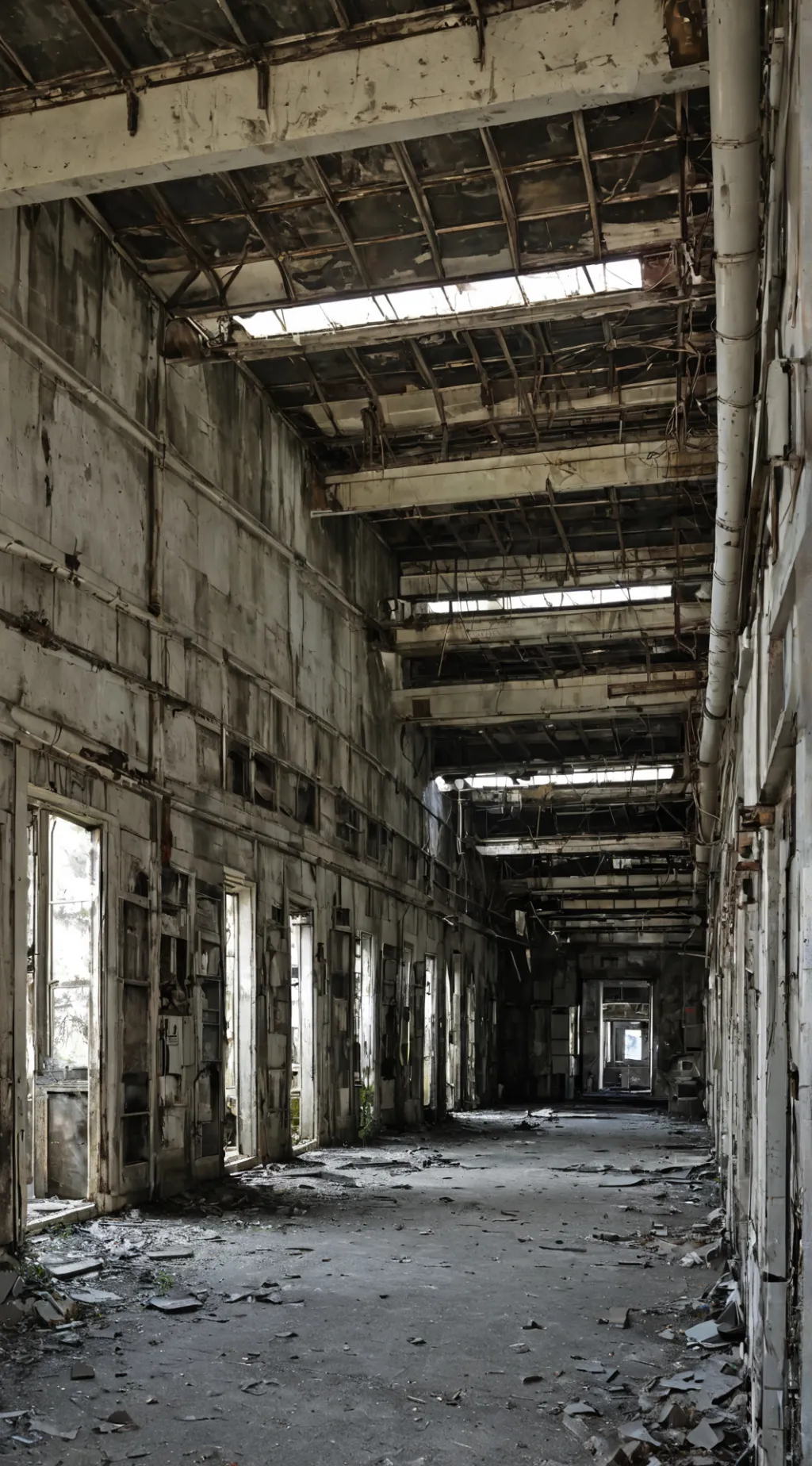 ai character: Abandoned facility background
