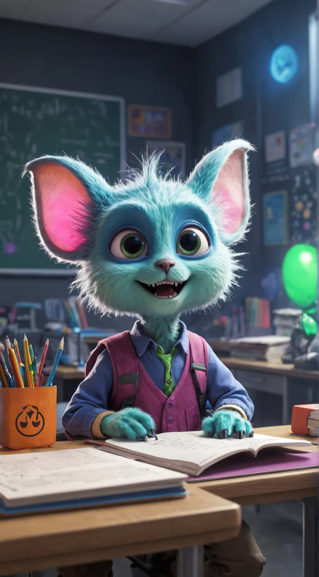 ai character: Fluffern background
