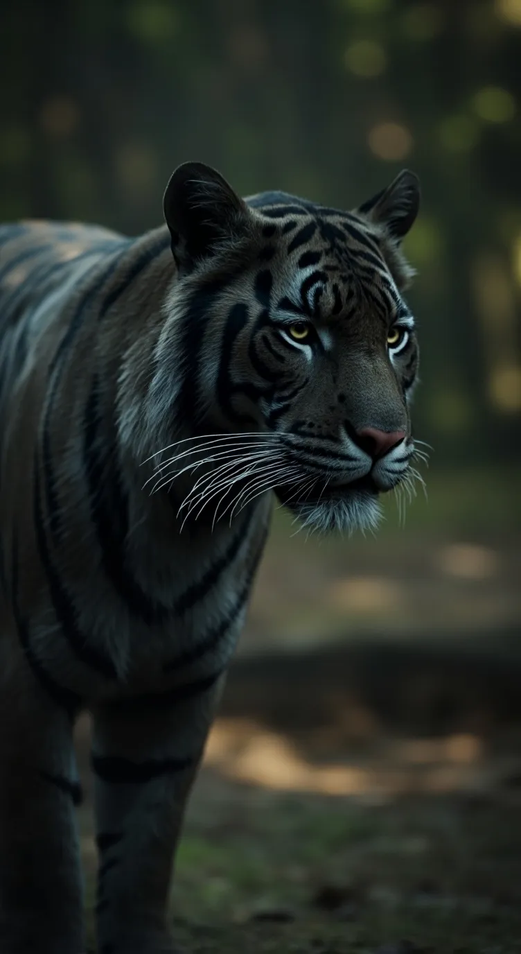 ai character: black tiger background