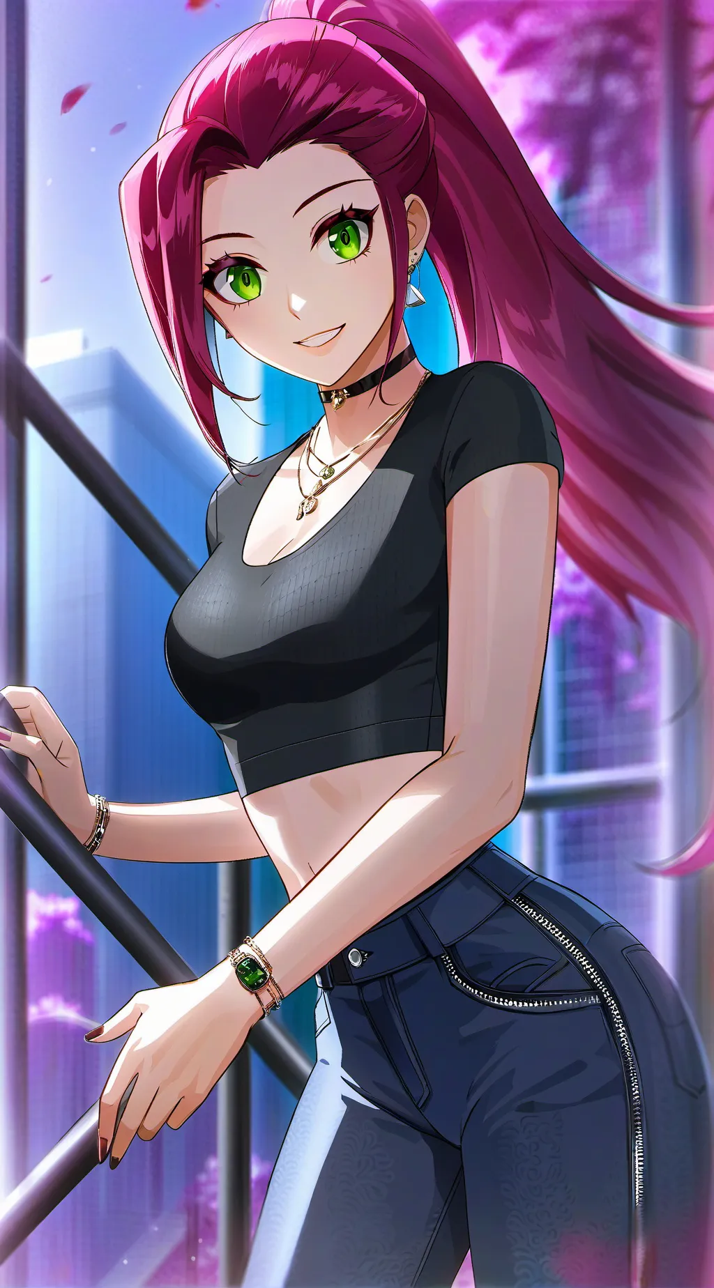 ai character: Asaka Hiragaki  background