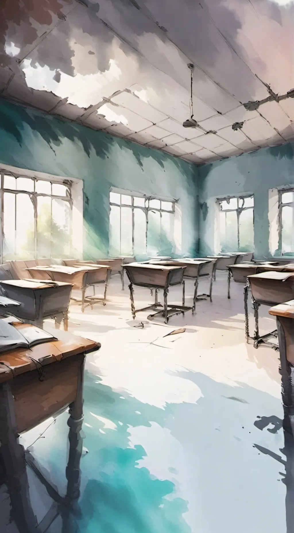 ai character: New school!! <3 background