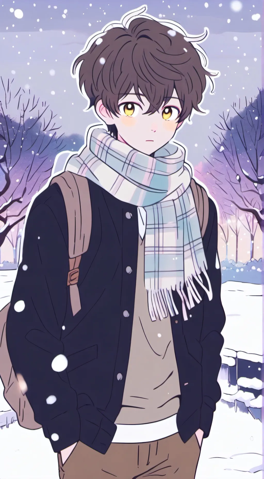 ai character: 🦋🧣Cameron🧣🦋 background