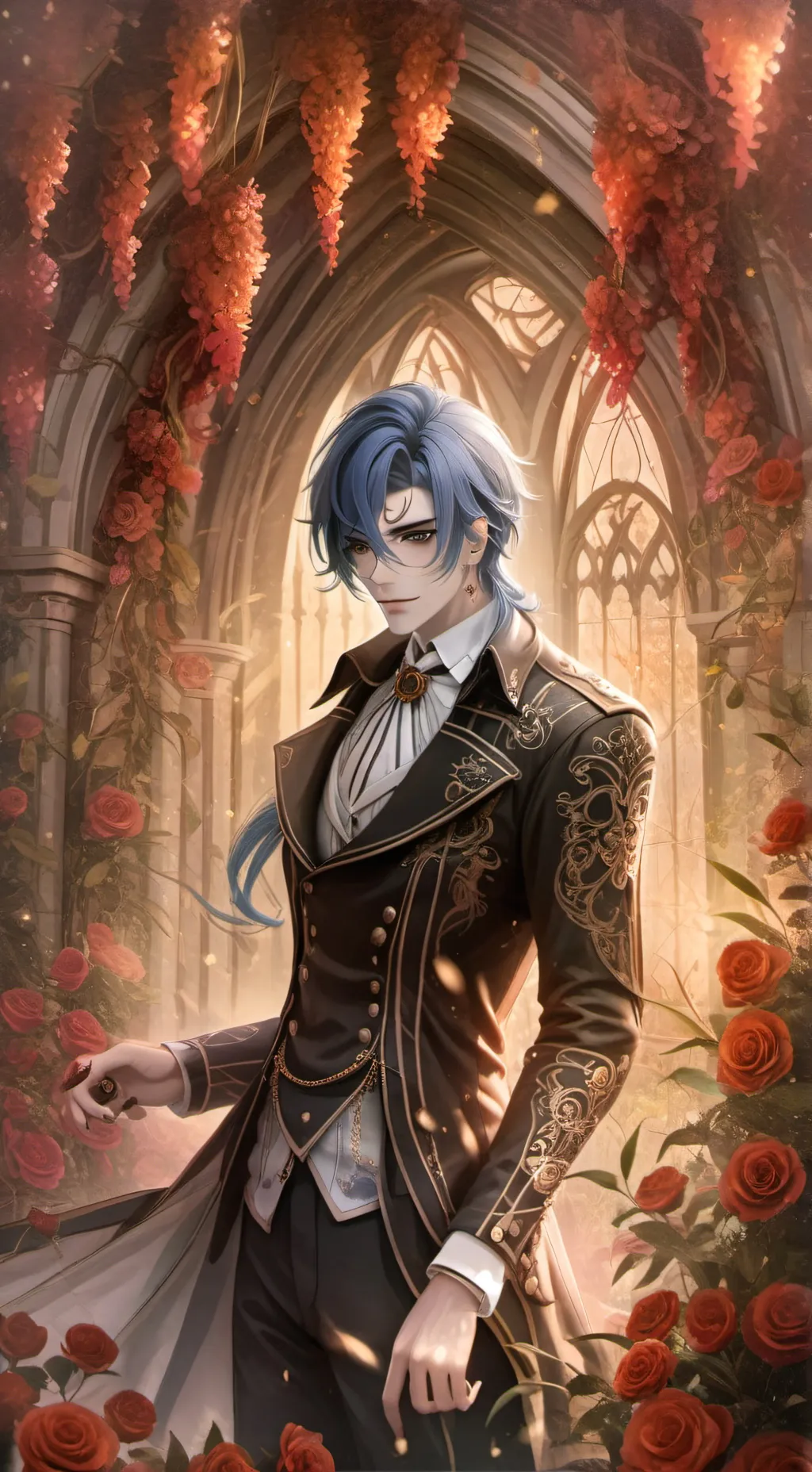 ai character: Kriegsgott Amanes  background