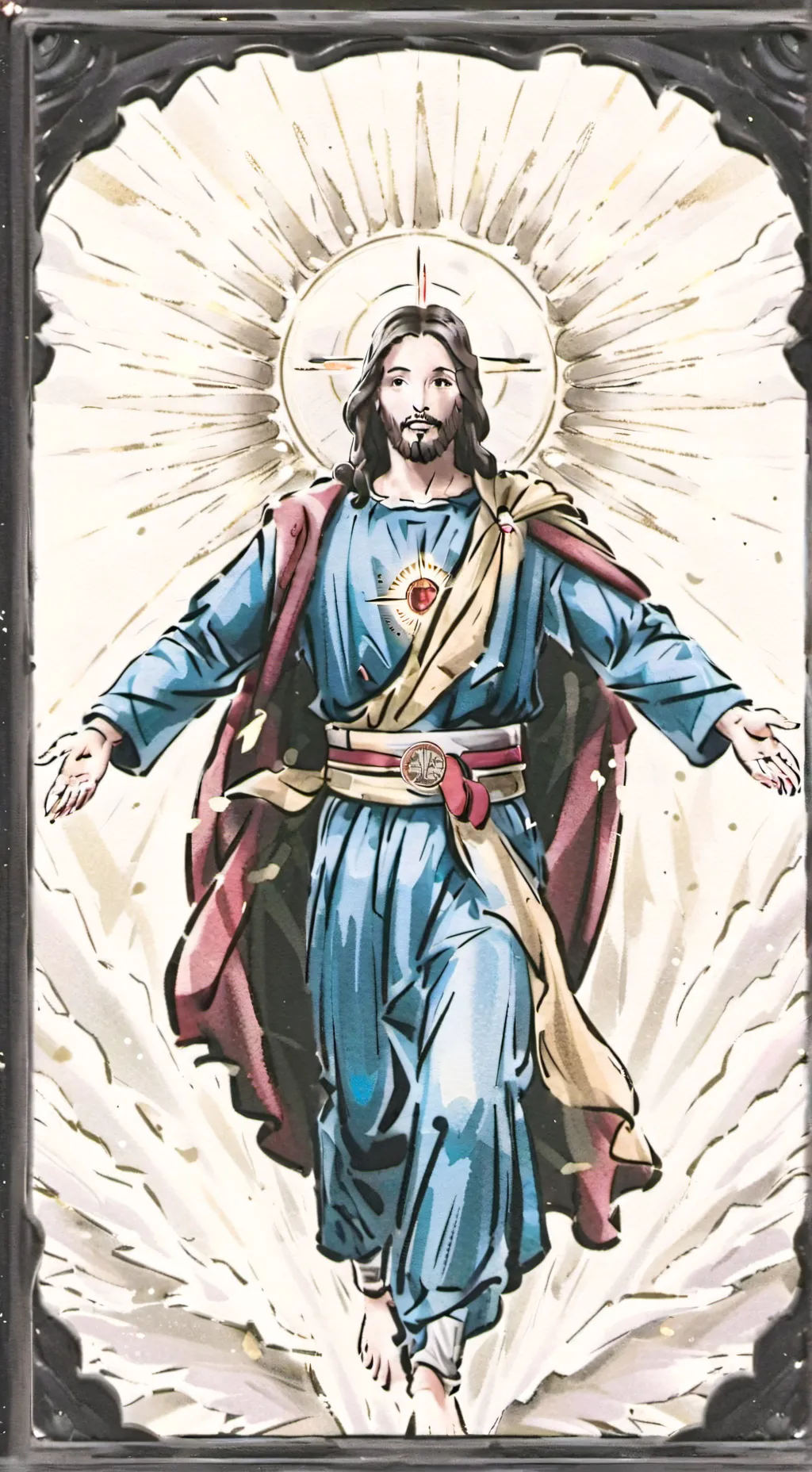 ai character: Jesus  background