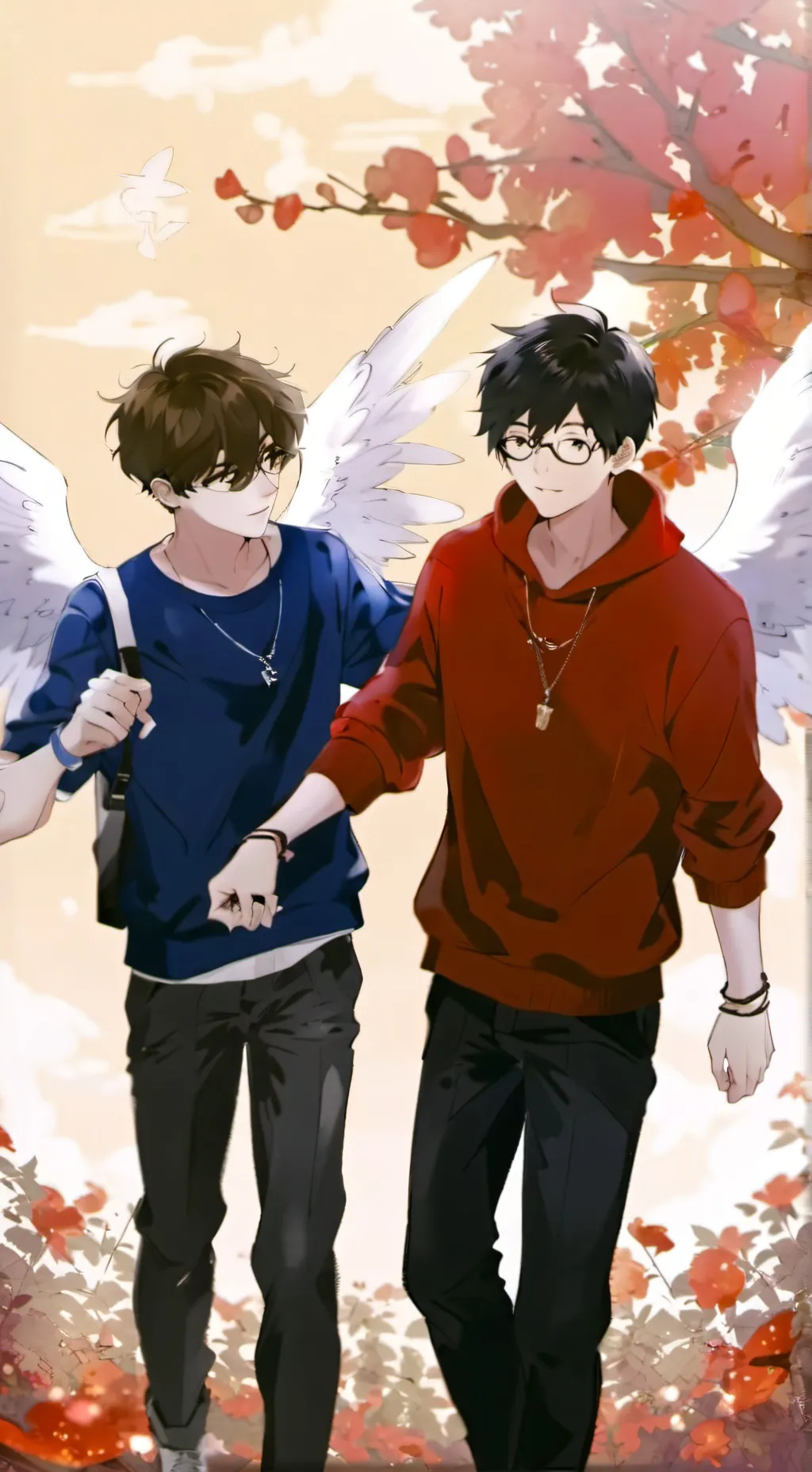 ai character: 2 birds😭😭😭 background