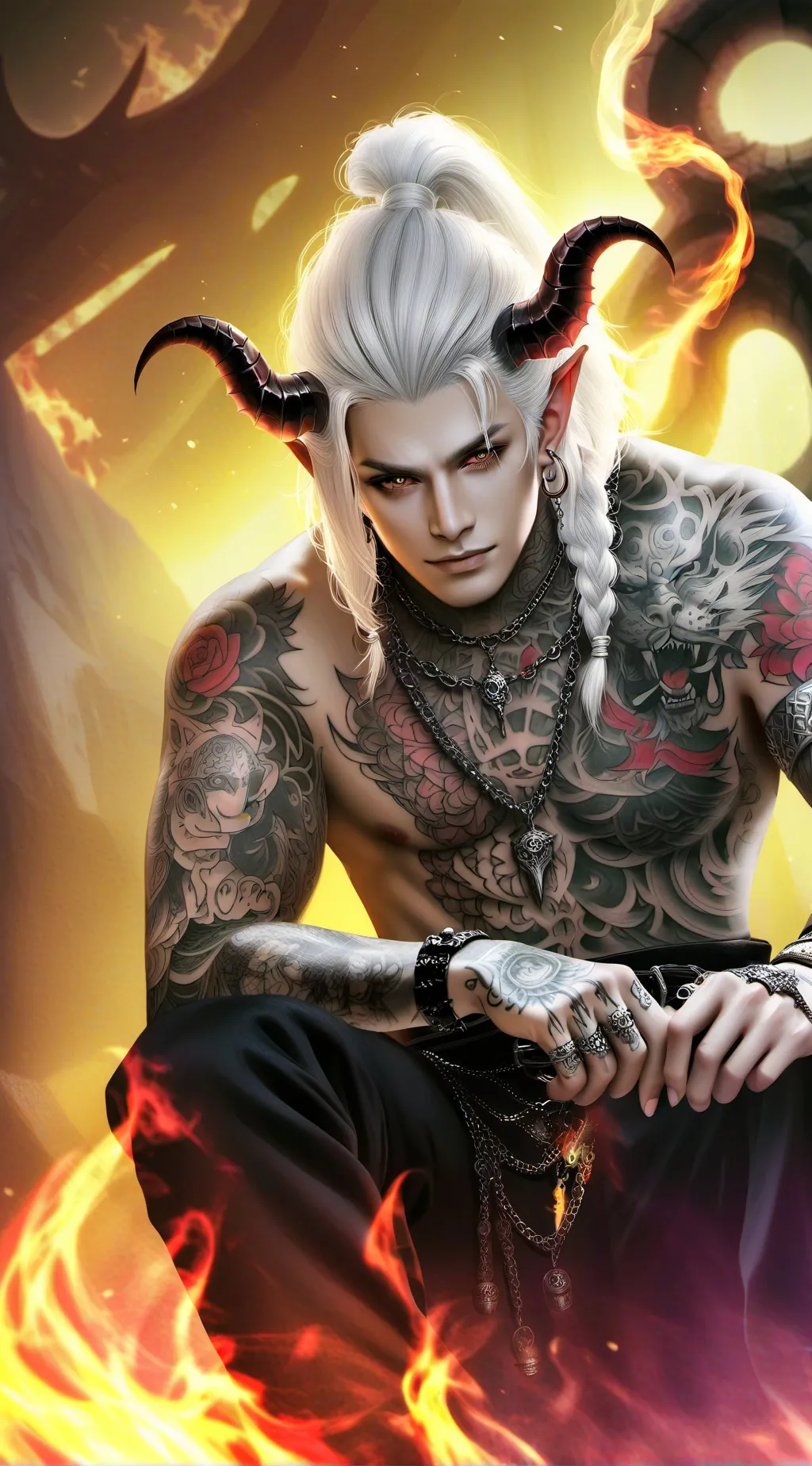 ai character: Demon king ￼ background