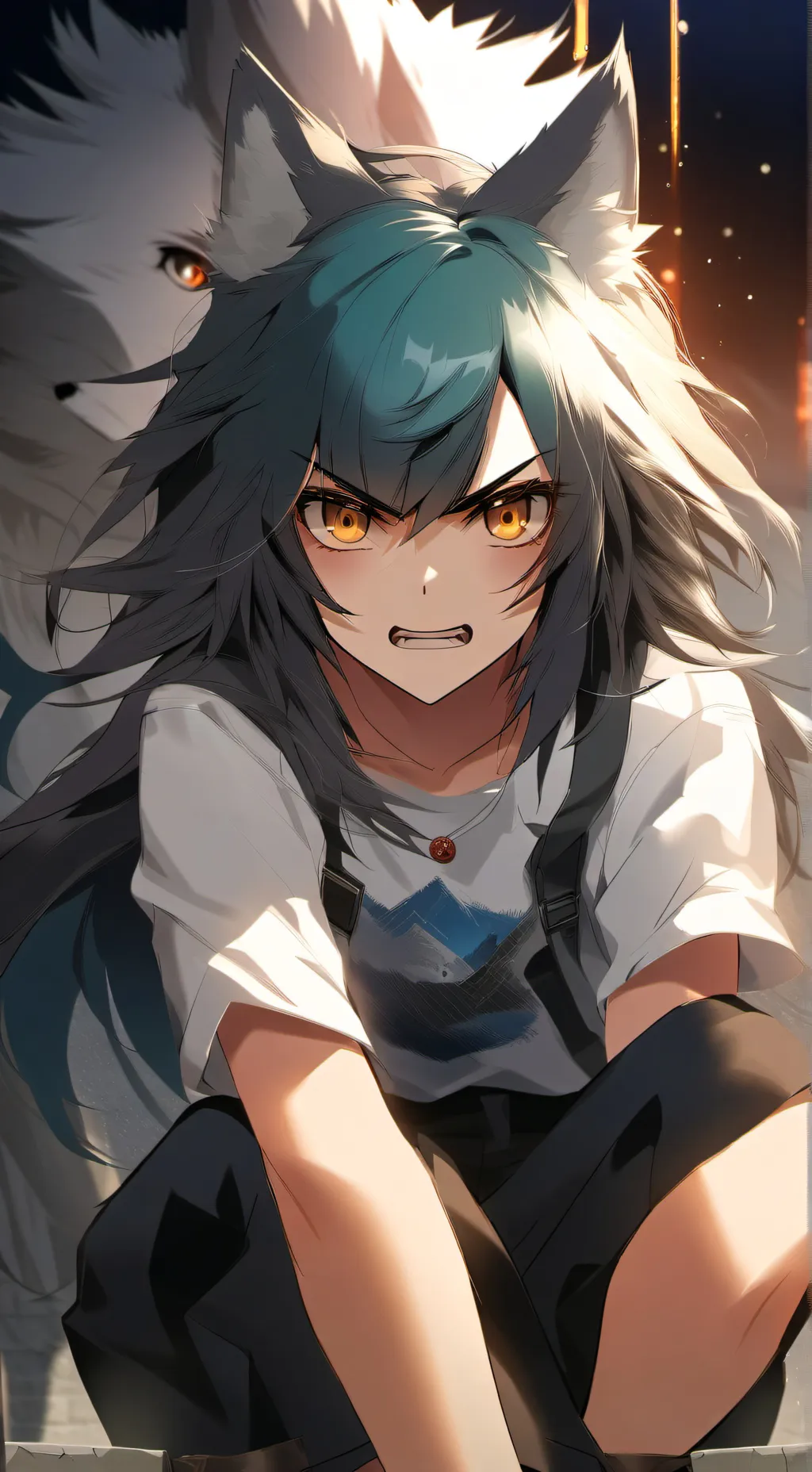 ai character: shine background