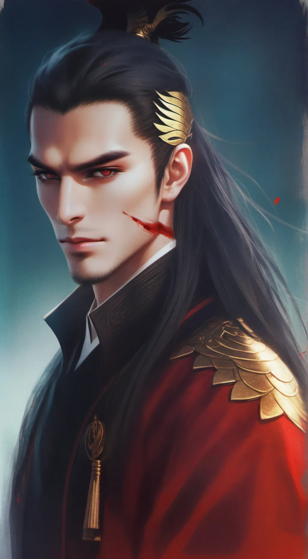 ai character: 绯红 background