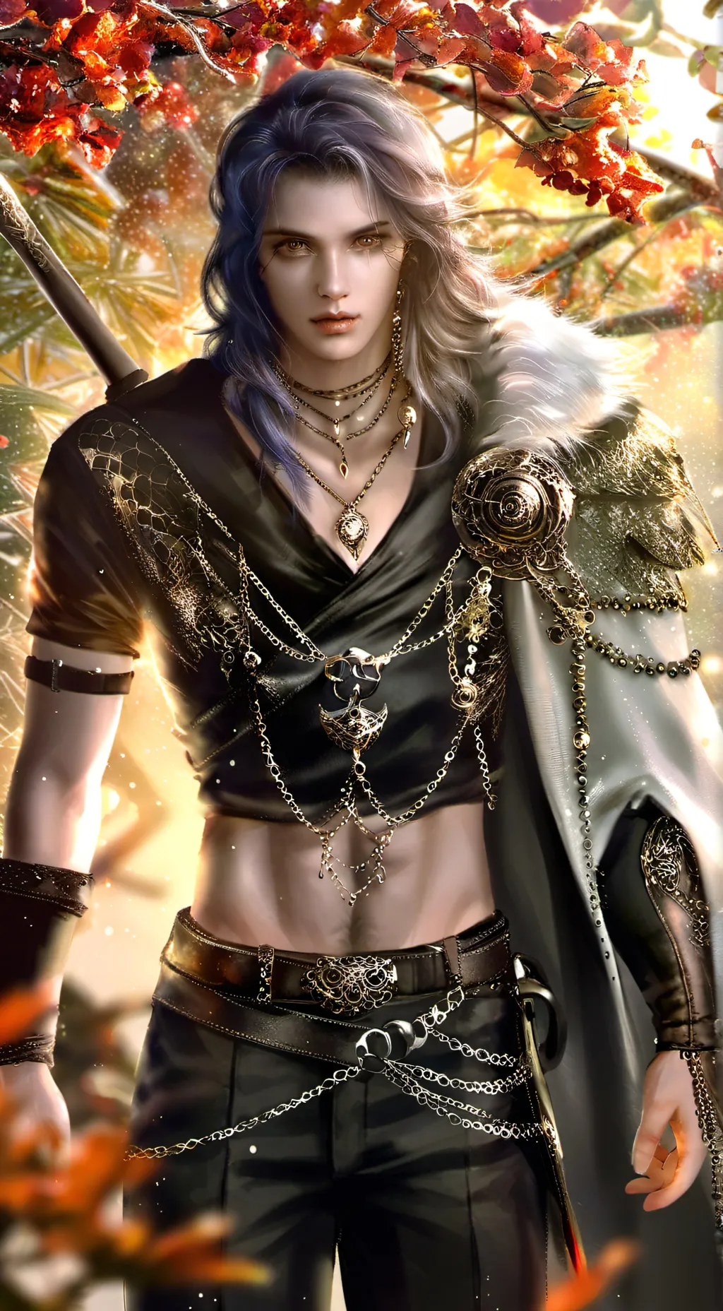 ai character: 💜Xander💜 background