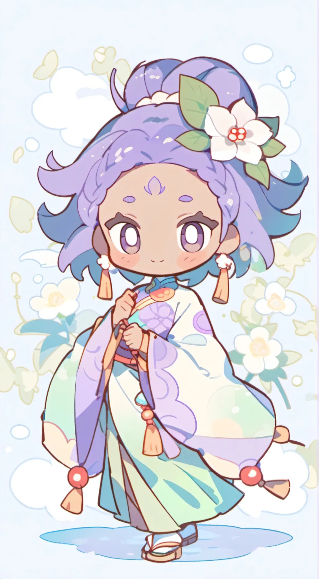ai character: Hydrangea Cookie background