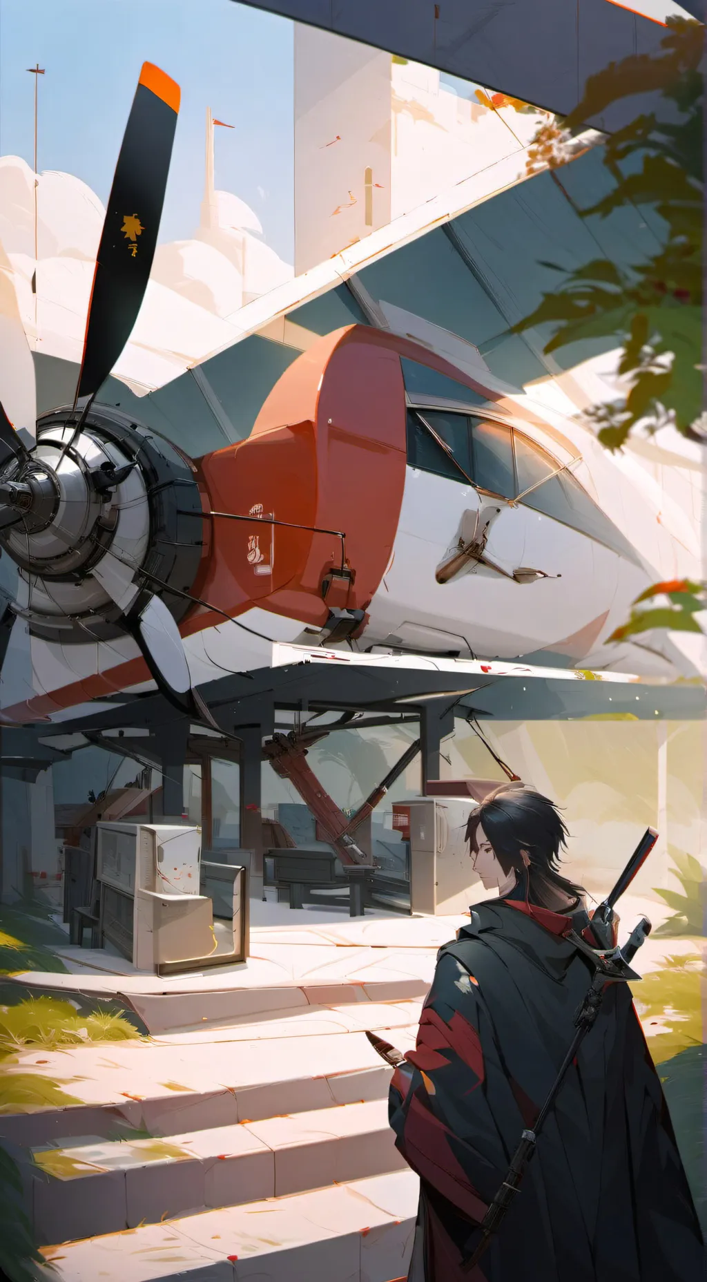 ai character: Dino kid older bro background