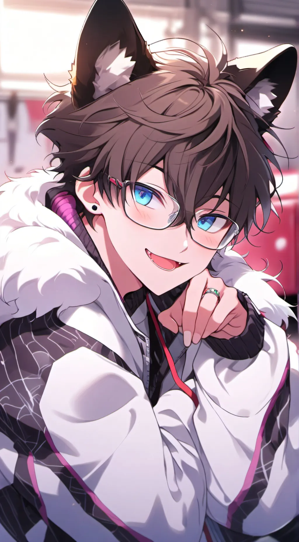 ai character: Brindle Furry Spir background
