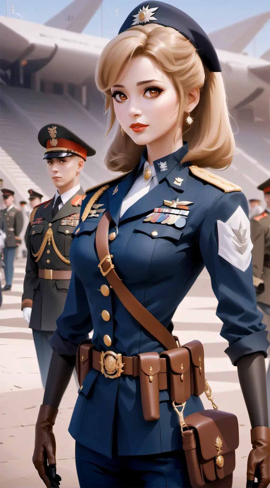 ai character: Alicia 🎖️😍 background