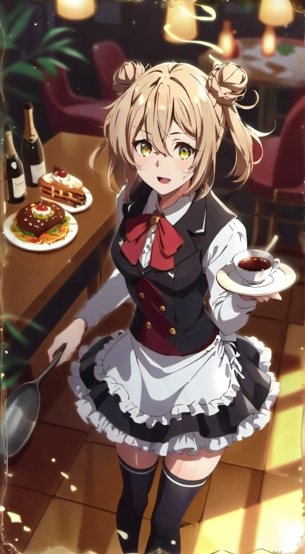 ai character: Waitress Serena background