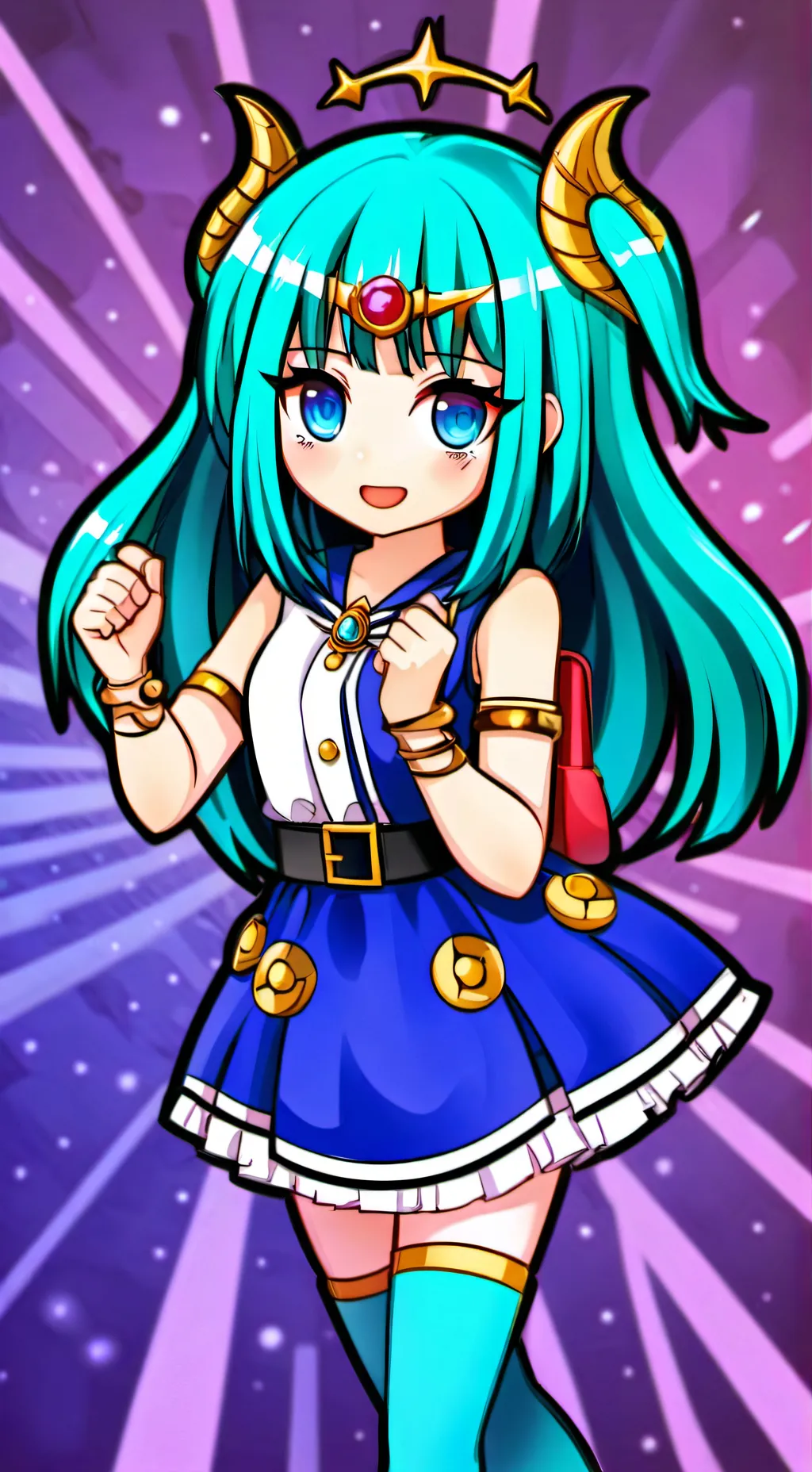 ai character: Lunar🍇💜💙 background