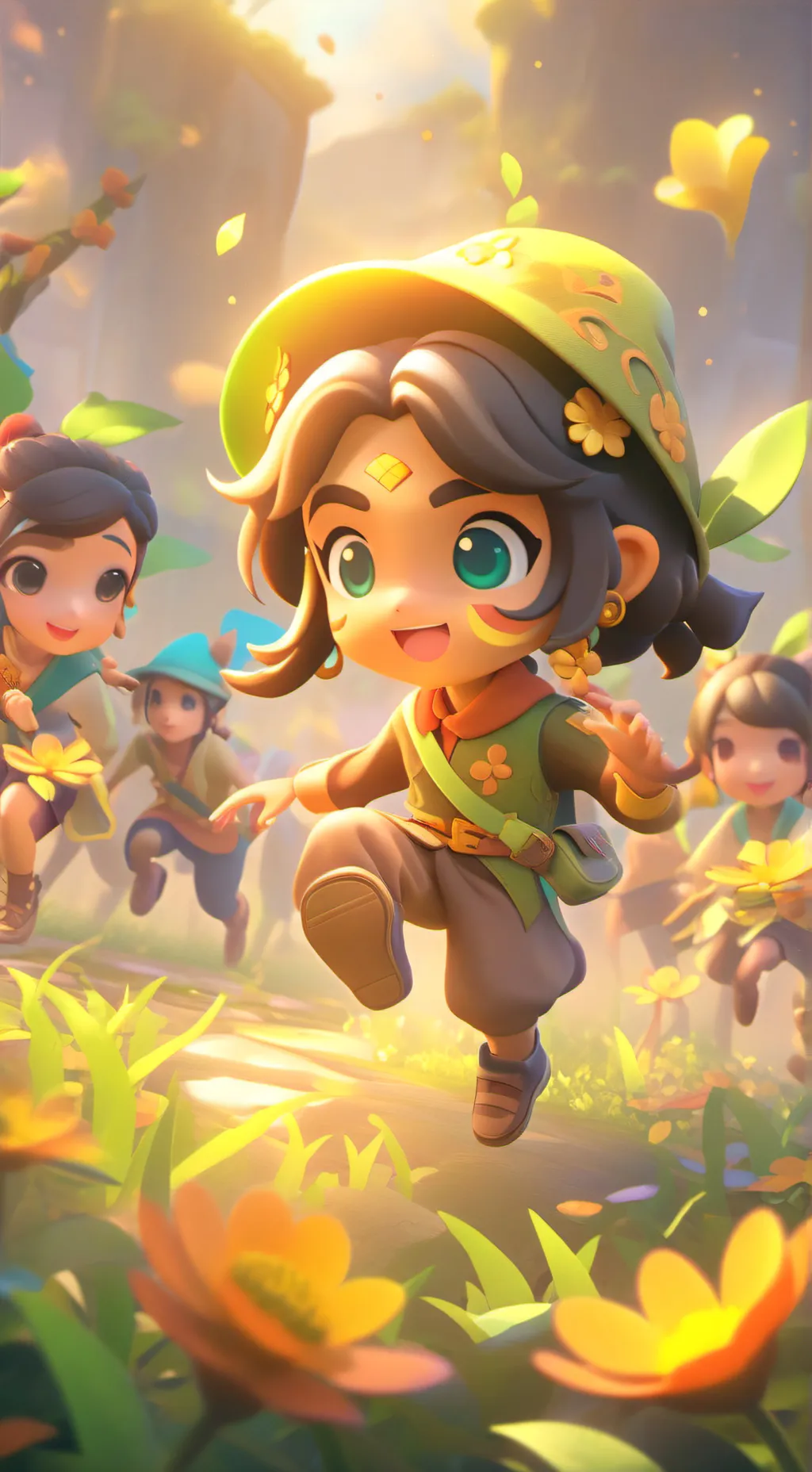 ai character: MHA camping background