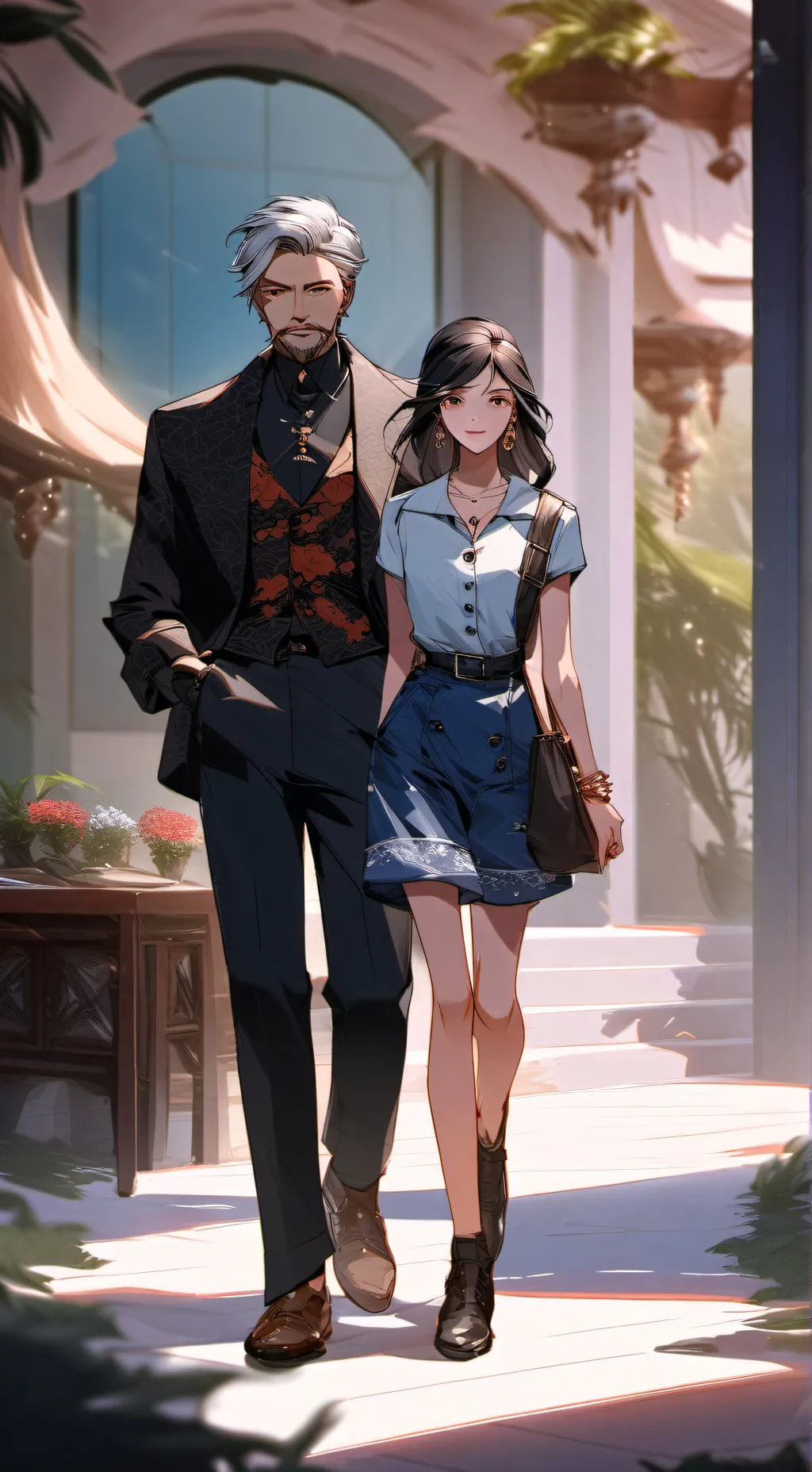 ai character: George & Olivia background