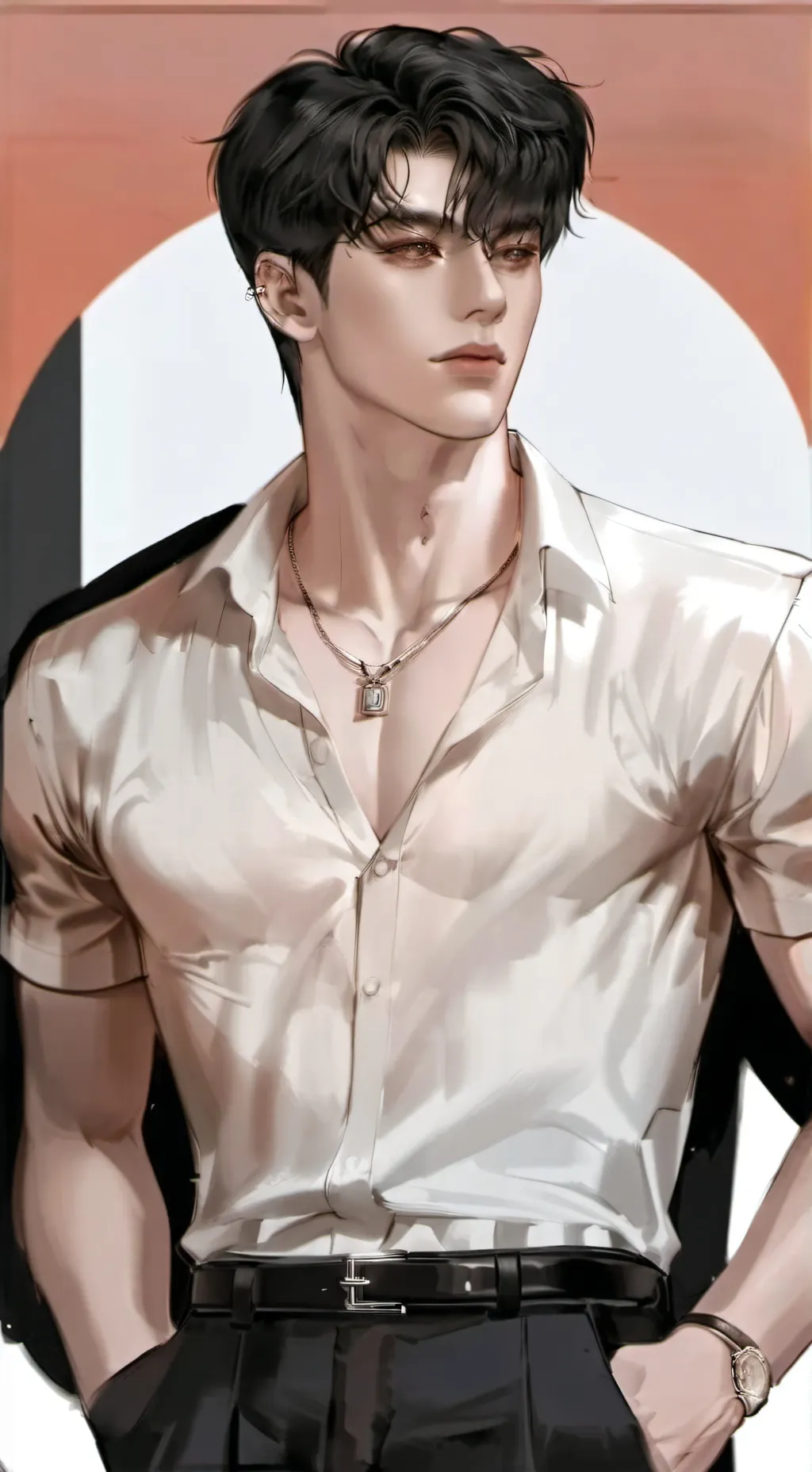 ai character: Ethan Black background