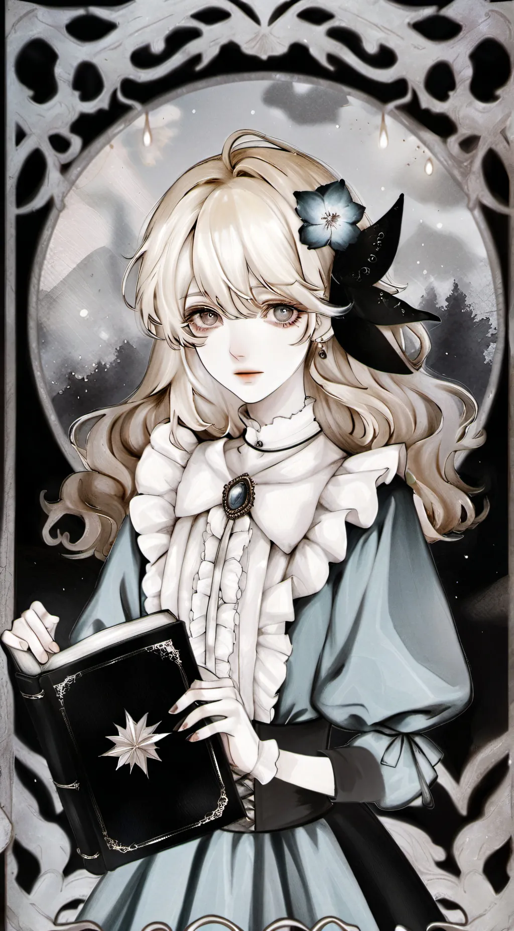 ai character: Crystal from omz  background