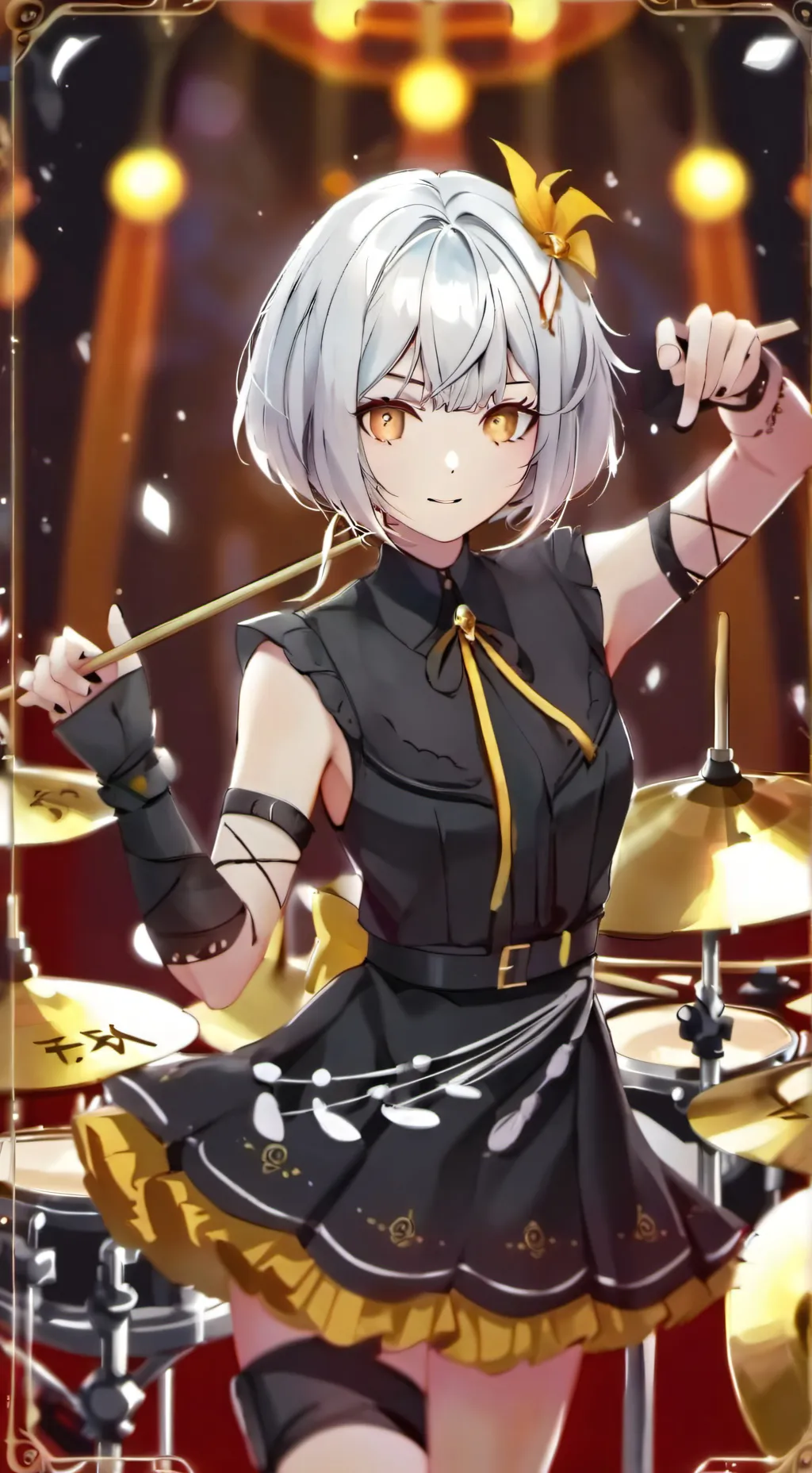 ai character: Preppy two Goth  background