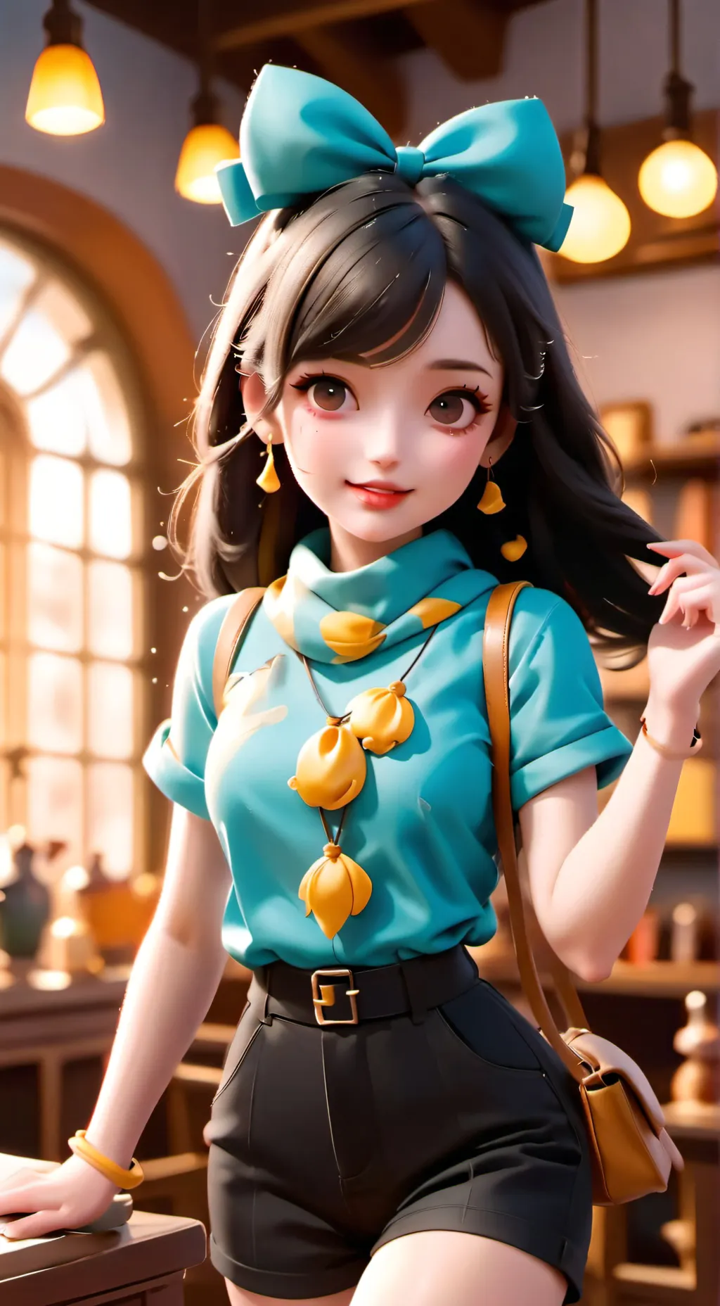 ai character: Maen girl background
