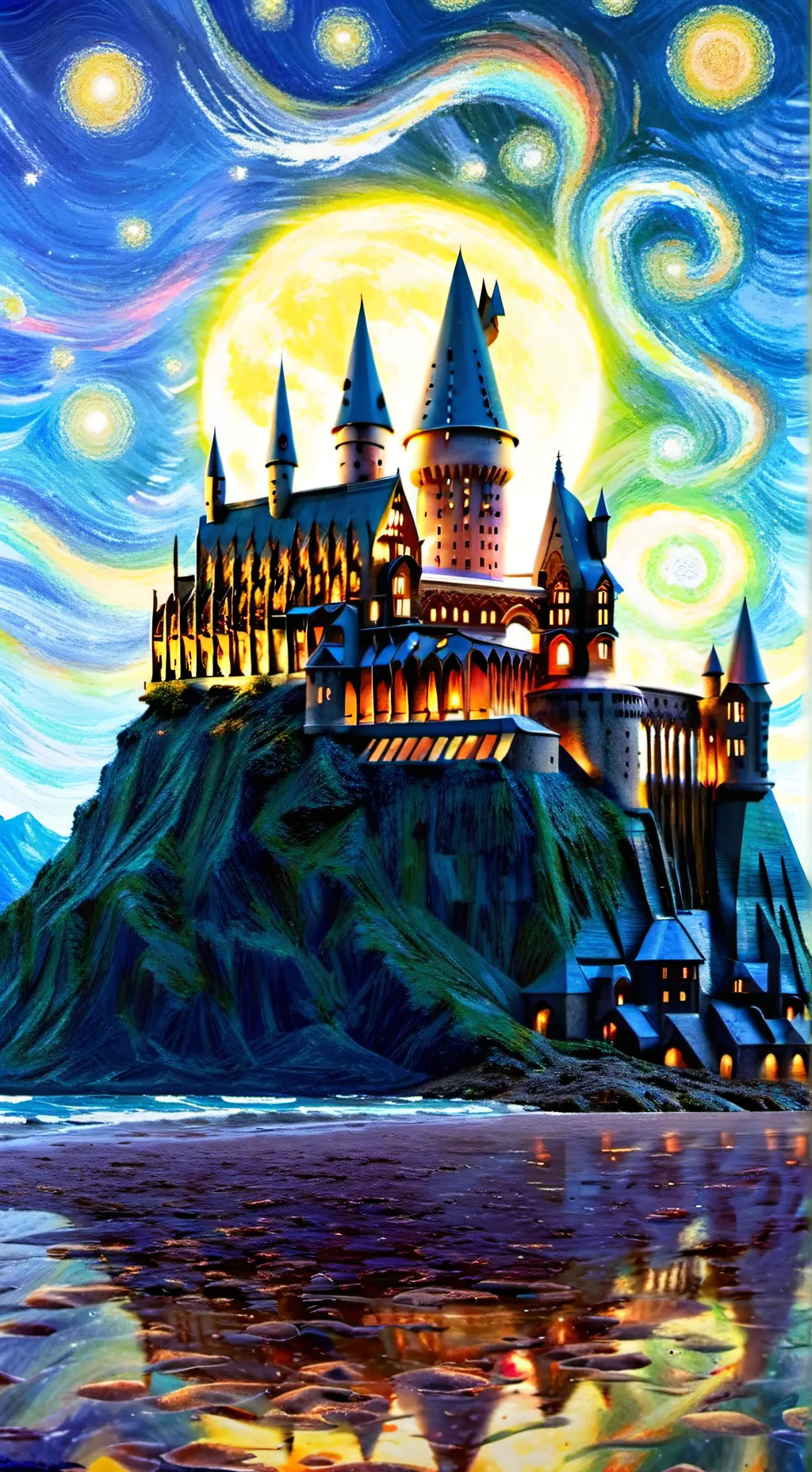 ai character: Hogwarts 😊 background