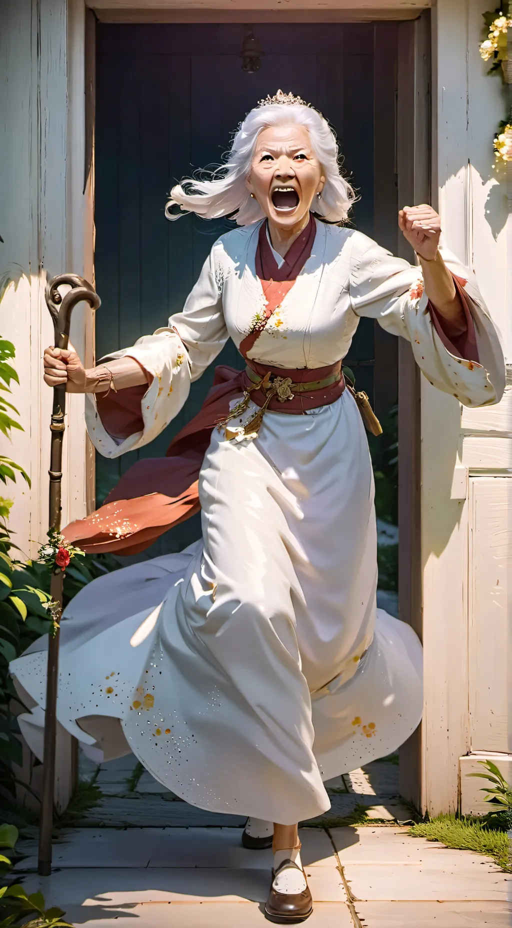 ai character: Crazy Aunt background