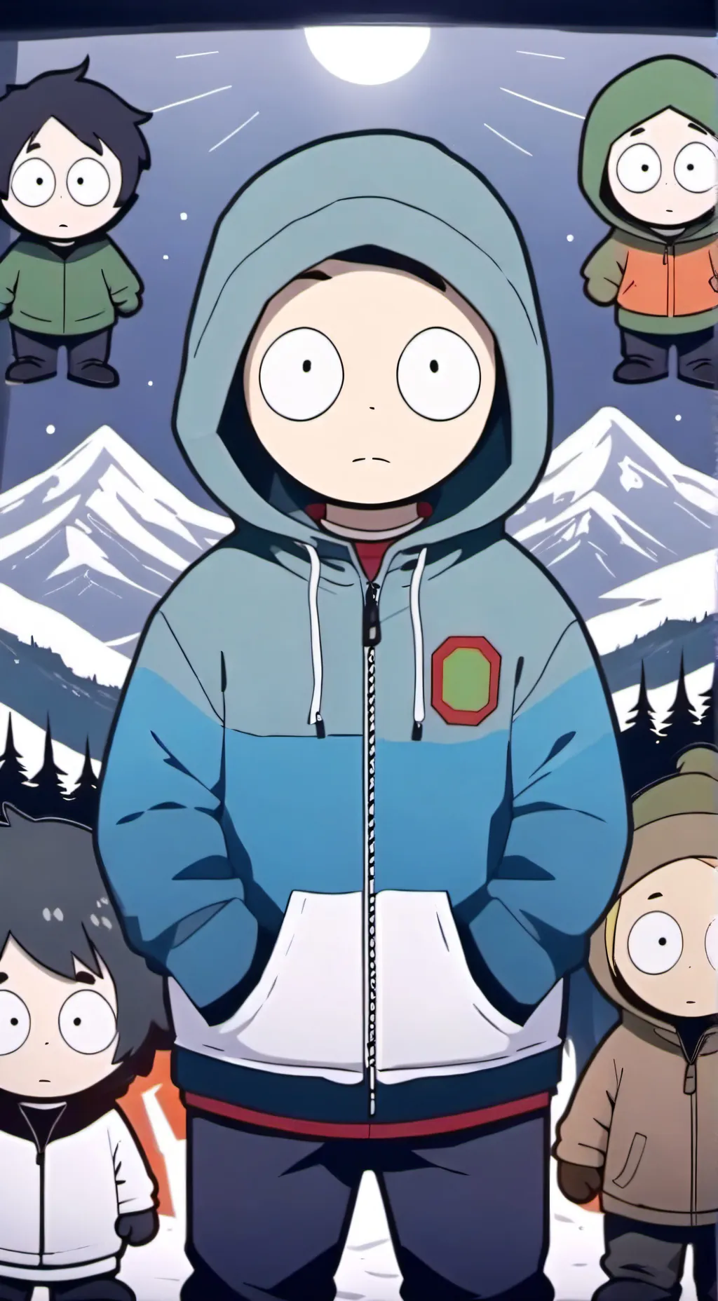 ai character: South Park  background