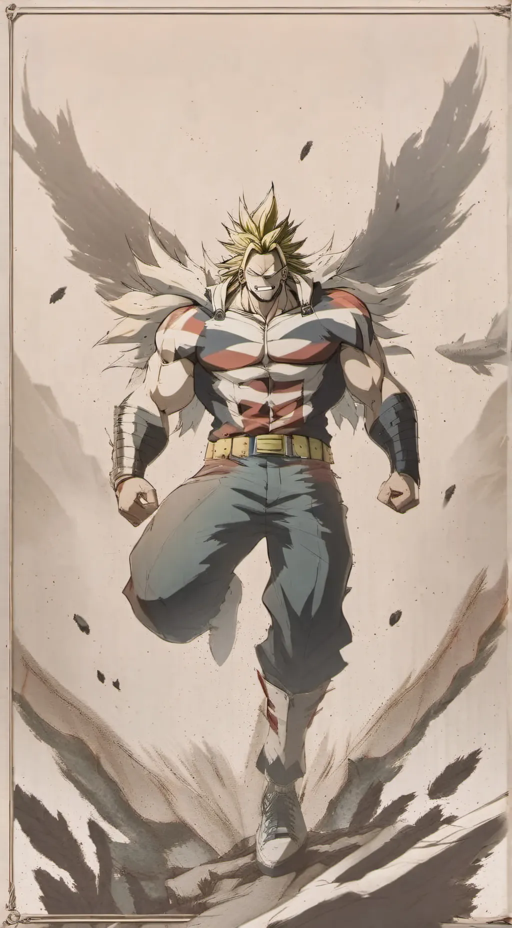 ai character: The all might￼ background