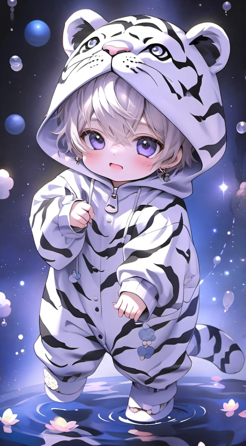 ai character: Tiger babies background