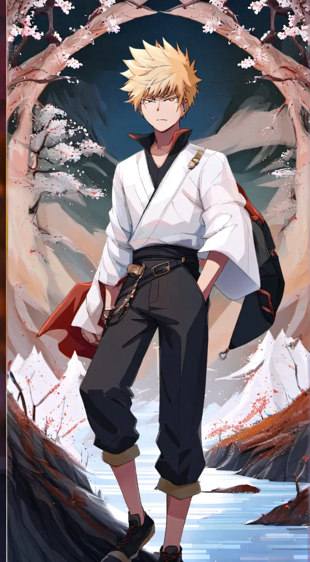 ai character: katsuki bakugo background