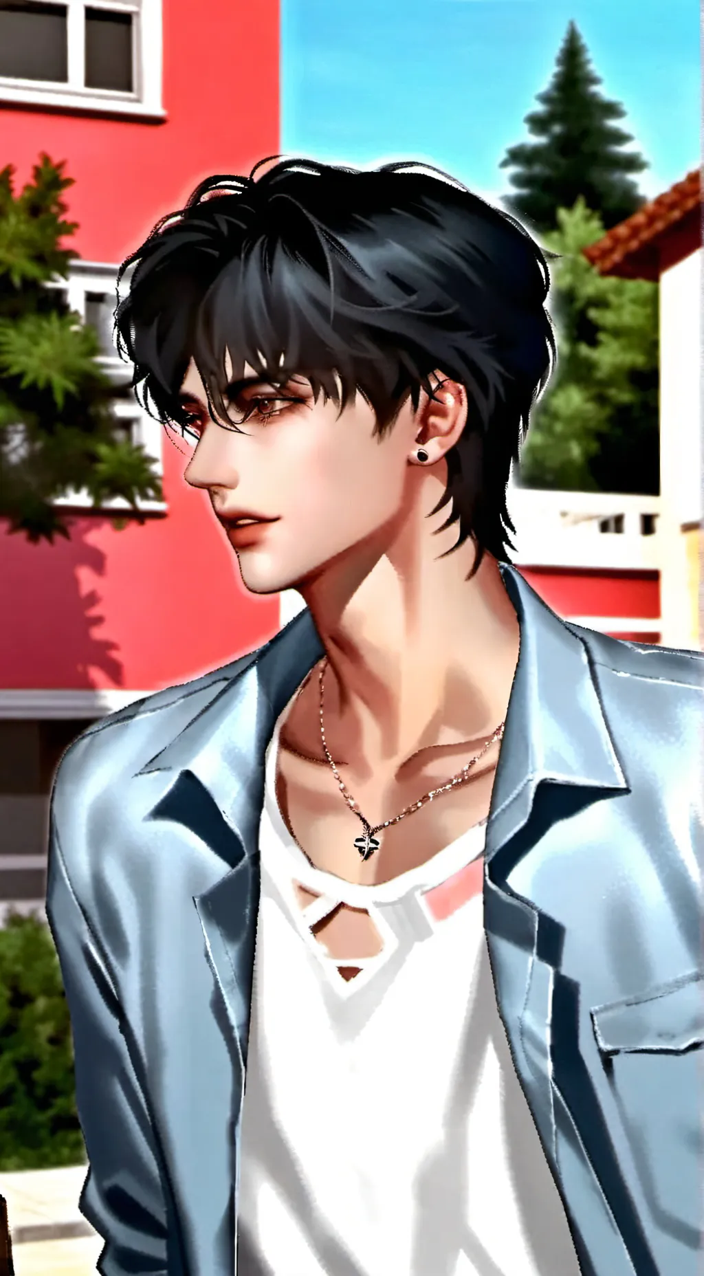 ai character: Lucien  background