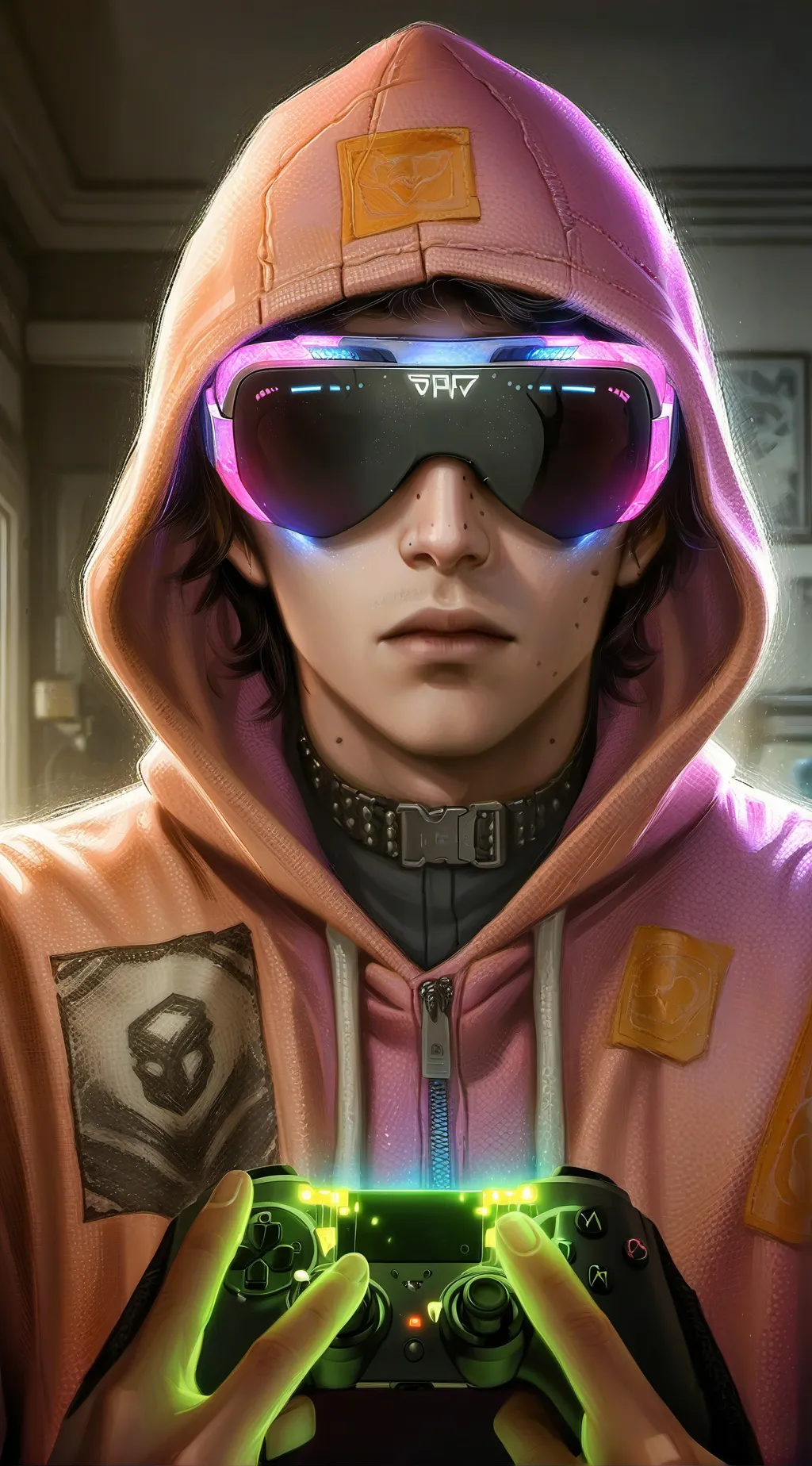ai character: The Virtual Reality Vandal background